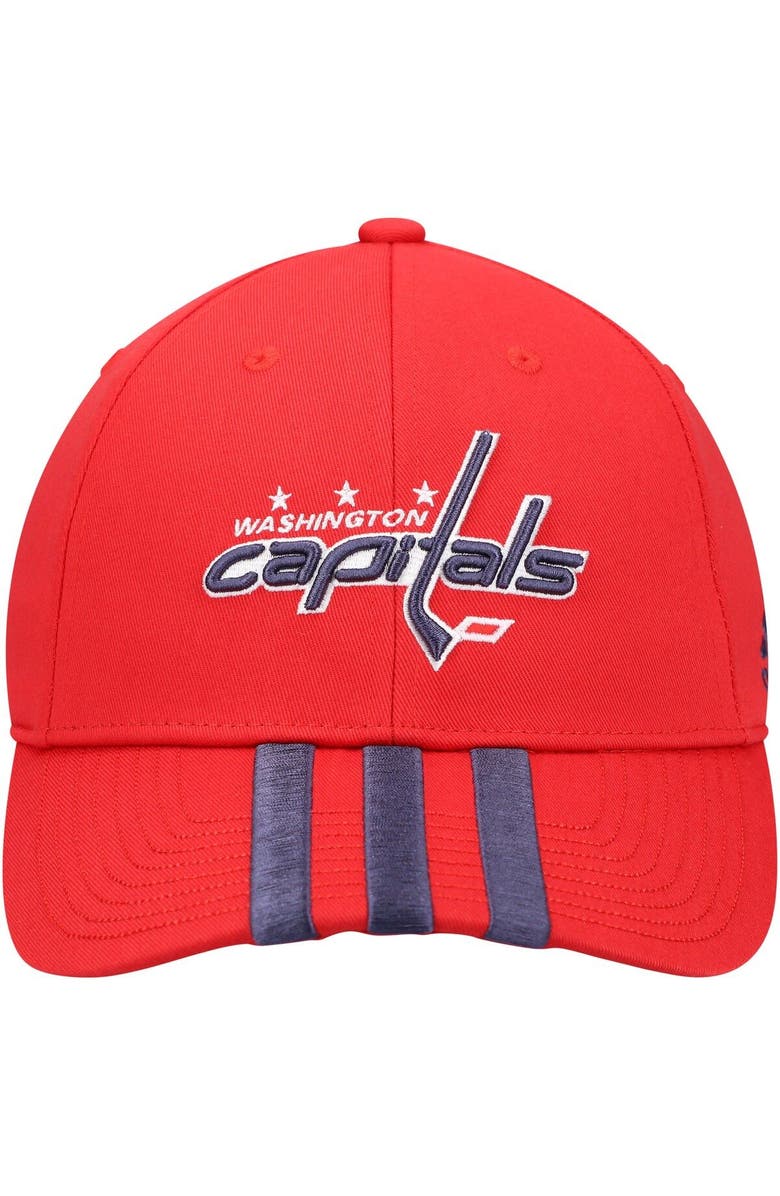adidas Men's adidas Red Washington Capitals Locker Room Three Stripe Adjustable Hat, Alternate, color, Red