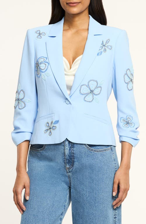 Cinq à Sept Beaded Floral Jacket in Blue Wisteria Multi at Nordstrom, Size 2