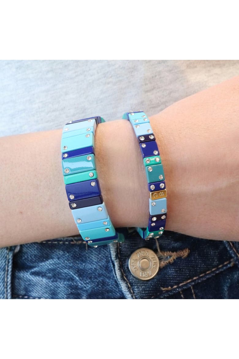 Mist Domino Stretch Bracelet, Alternate, color, Mist