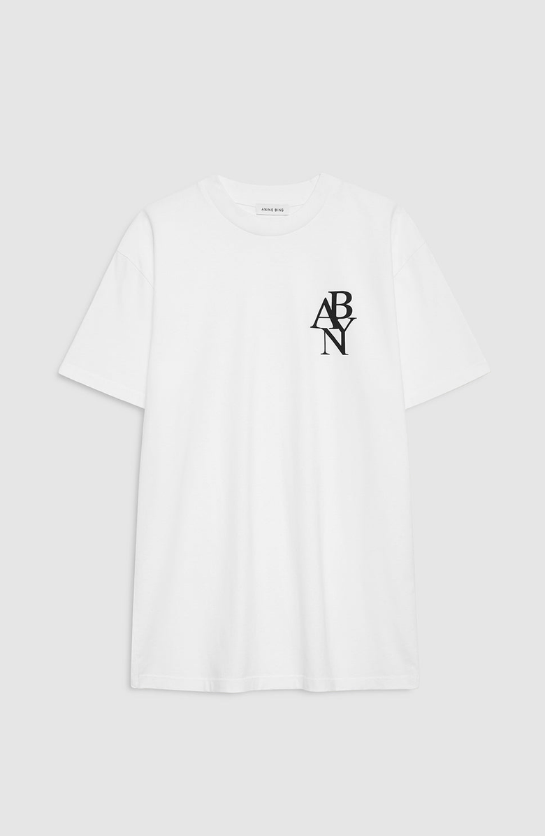 ANINE BING Walker Tee, Alternate, color, Ivory