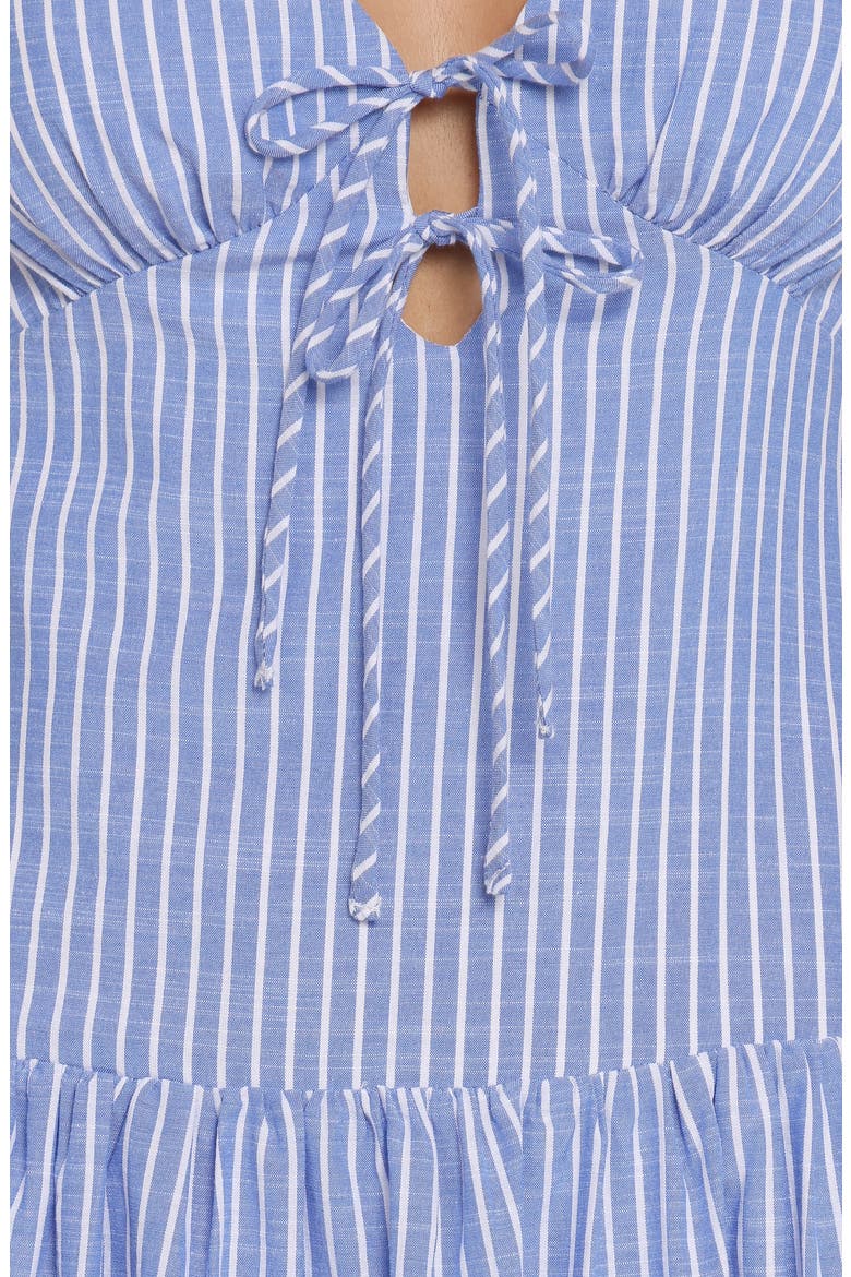 Vanessa Cotton Maxi Dress, Alternate, color, NAVY PINSTRIPE