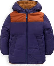 Mini Boden Kids' Reversible Fleece Hooded Jacket