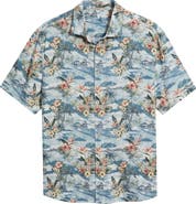 johnnie-O Almanzo Tropical Print Cotton Blend Sport Shirt