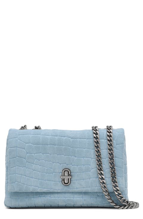 The Suede Croc Slim Dual Convertible Shoulder Bag