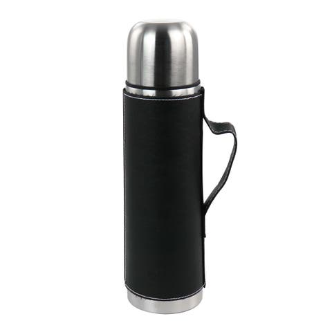 23oz Stainless Steel Thermal Travel Bottle in Leatherette