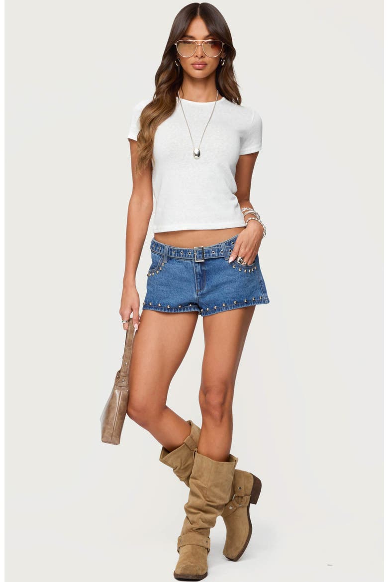 Nikkey Semisheer Crop T-Shirt, Alternate, color, WHITE