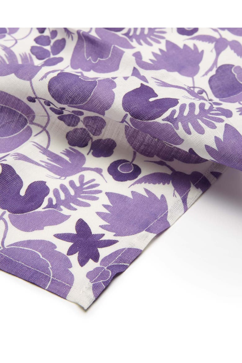 Large Napkins Set Of 2 (45X45) Wildbird Viola Small Purple, Alternate, color, Wildbird Viola Small Purple