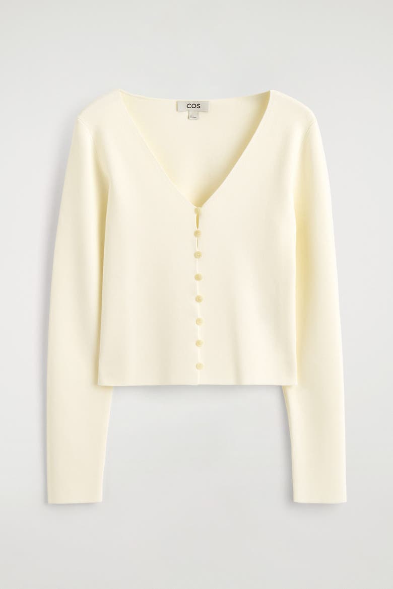 Minimal Knitted V-neck Cardigan, Alternate, color, IVORY