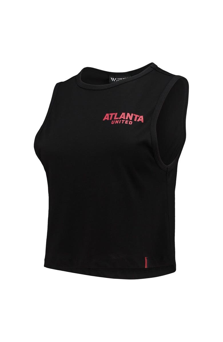 THE WILD COLLECTIVE Women's The Wild Collective Black Atlanta United FC Crop Muscle Tri-Blend Tank Top, Alternate, color, 