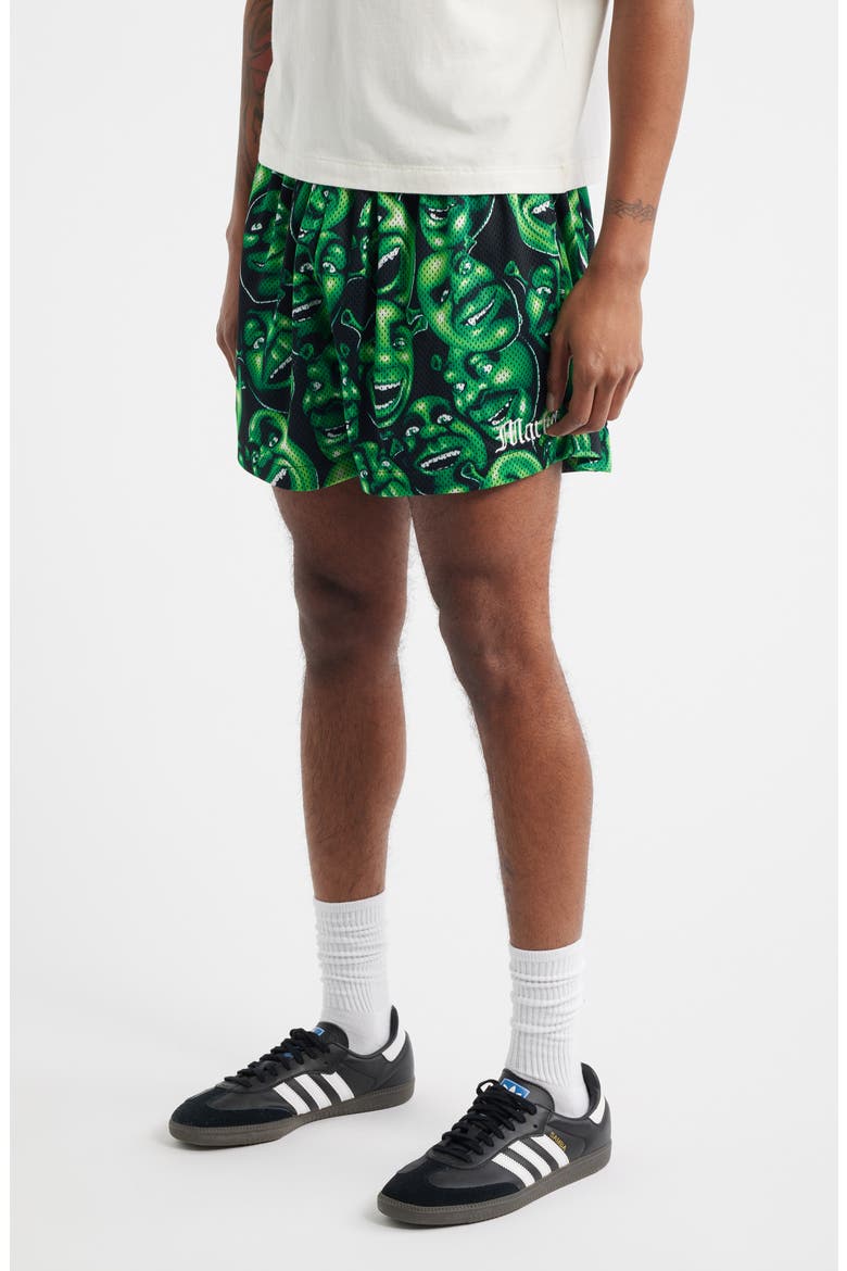 x Shrek™ Print Mesh Shorts, Alternate, color, GREEN
