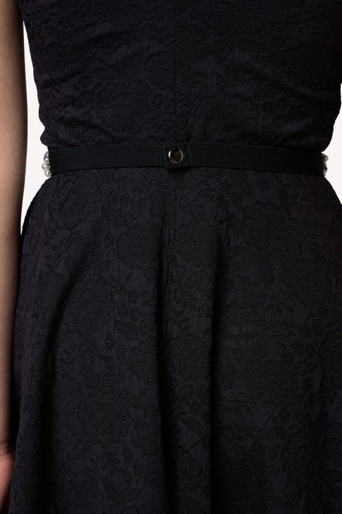 Un Deux Trois Stretchy Pearl And Gem Belt In Metallic