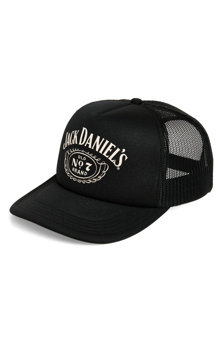 American Needle Jack Daniels Trucker Hat, Main, color, Black