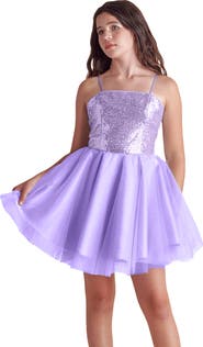 Un Deux Trois Sequin and Tulle Party Dress