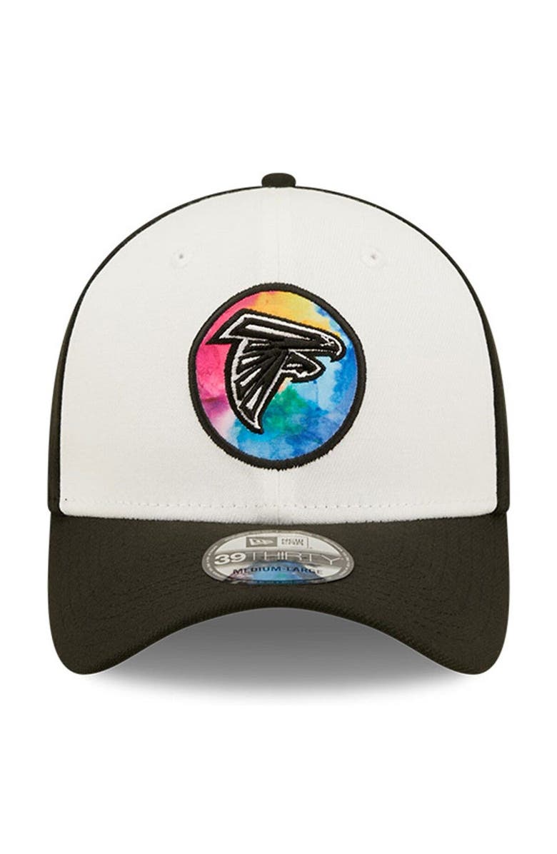 New Era Men's New Era White/Black Atlanta Falcons 2022 NFL Crucial Catch 39THIRTY Coaches Flex Hat, Alternate, color,