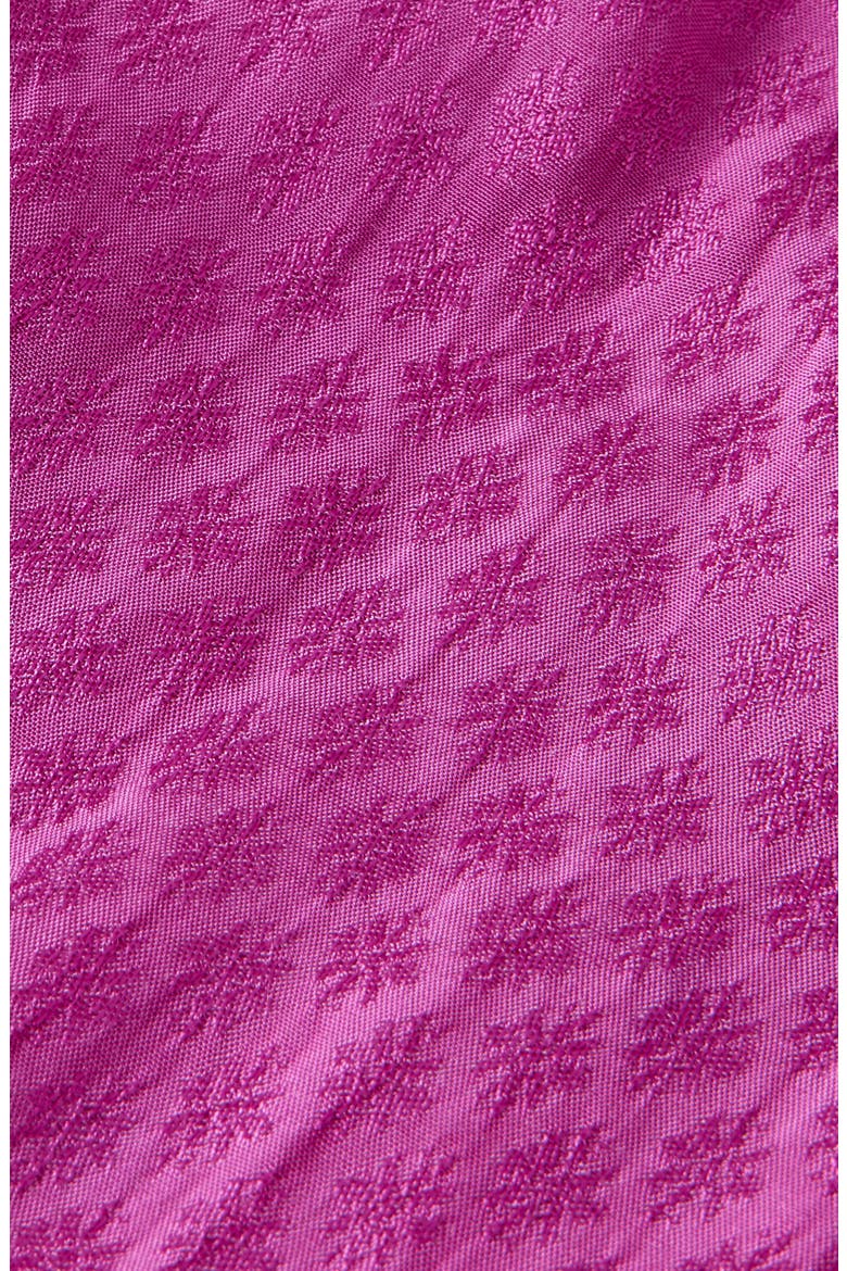 Jacquard Ruched Midi Dress, Alternate, color, VIOLET