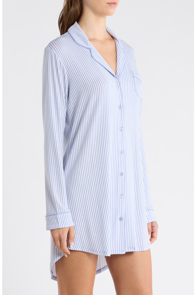 Moonlight Eco Nightshirt, Alternate, color, BLUE E- IVORY SKINNY STRIPE