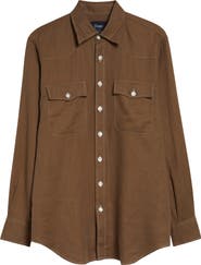 Drake's Western Linen Button-Up Shirt
