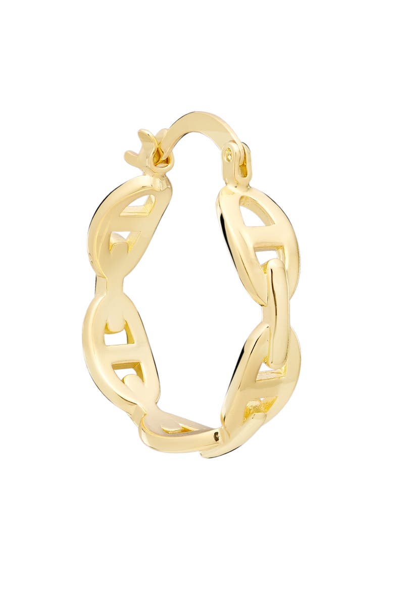 Mariner Link Hoop Earrings, Alternate, color, GOLD