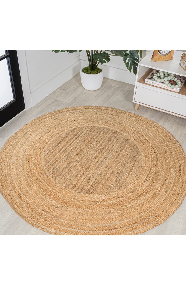 JONATHAN Y Harmony Boho Jute Circle Round Area Rug, Alternate, color, Natural