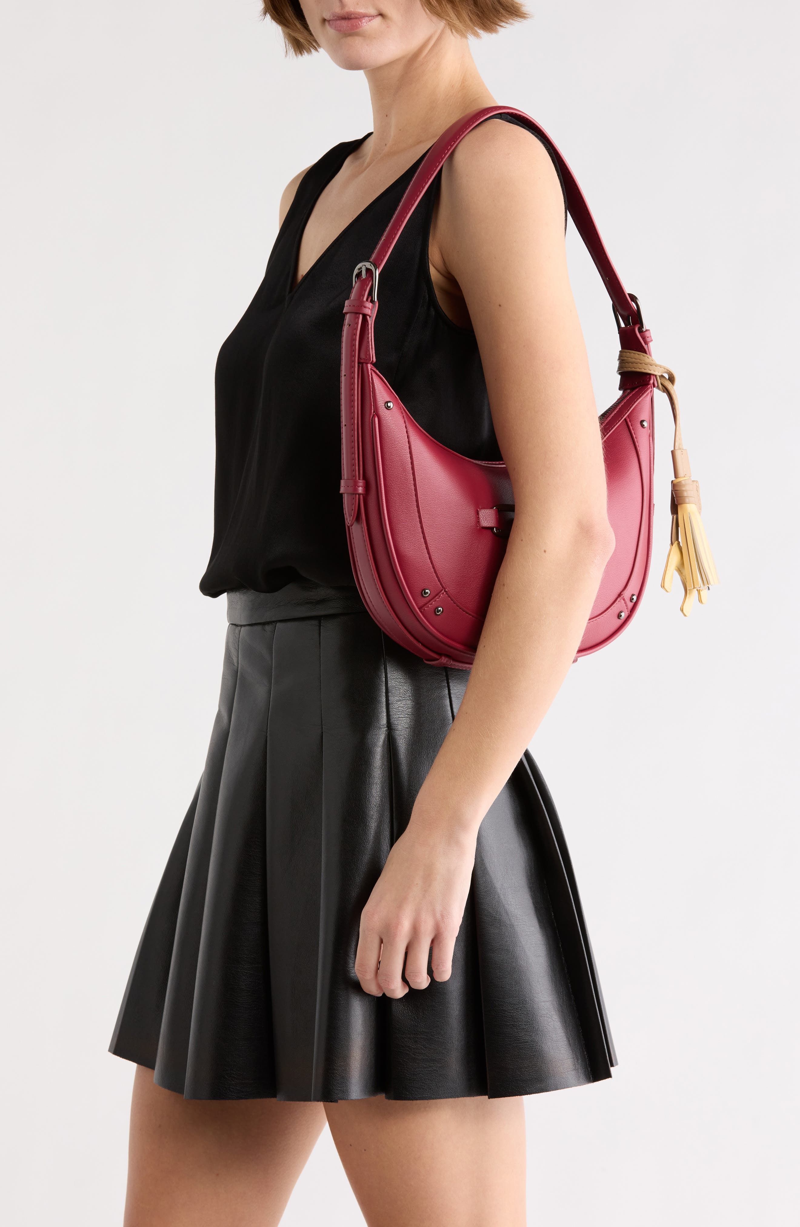 Carter Shoulder Bag, Alternate, color, CRANBERRY