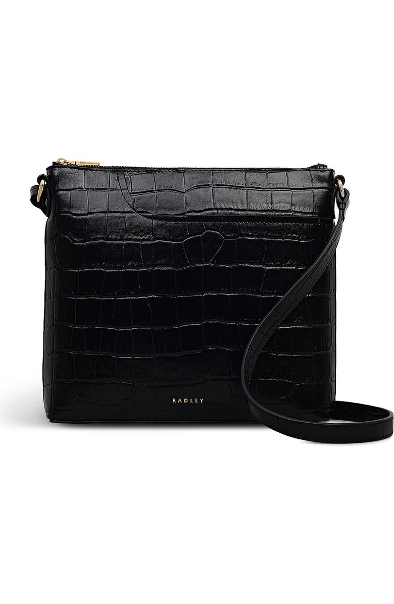 Radley Pockets - Faux Croc Small Ziptop Crossbody Bag, Main, color,