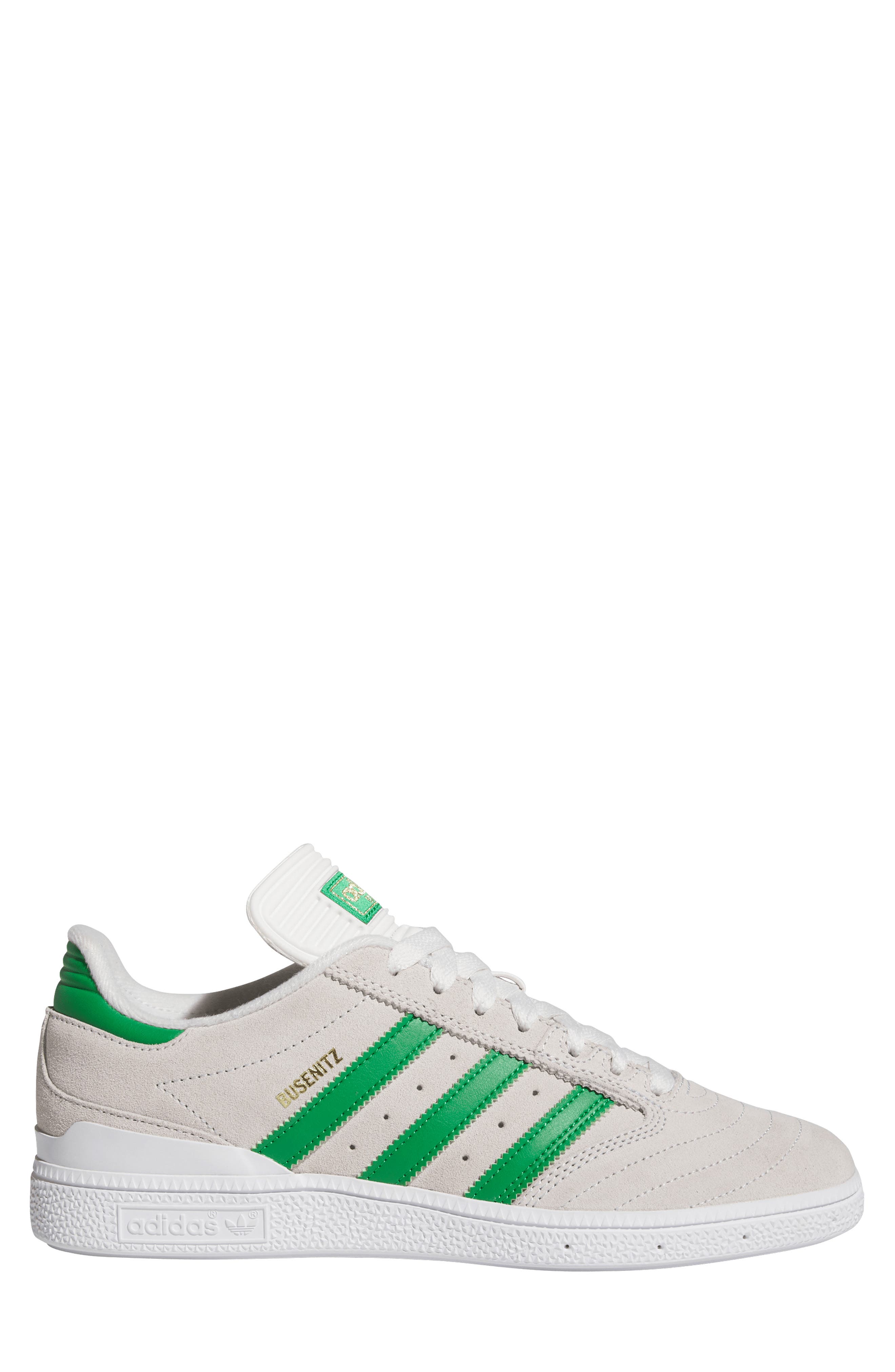 adidas Busenitz Skate Sneaker, Alternate, color, Crystal White/ Gold Metallic