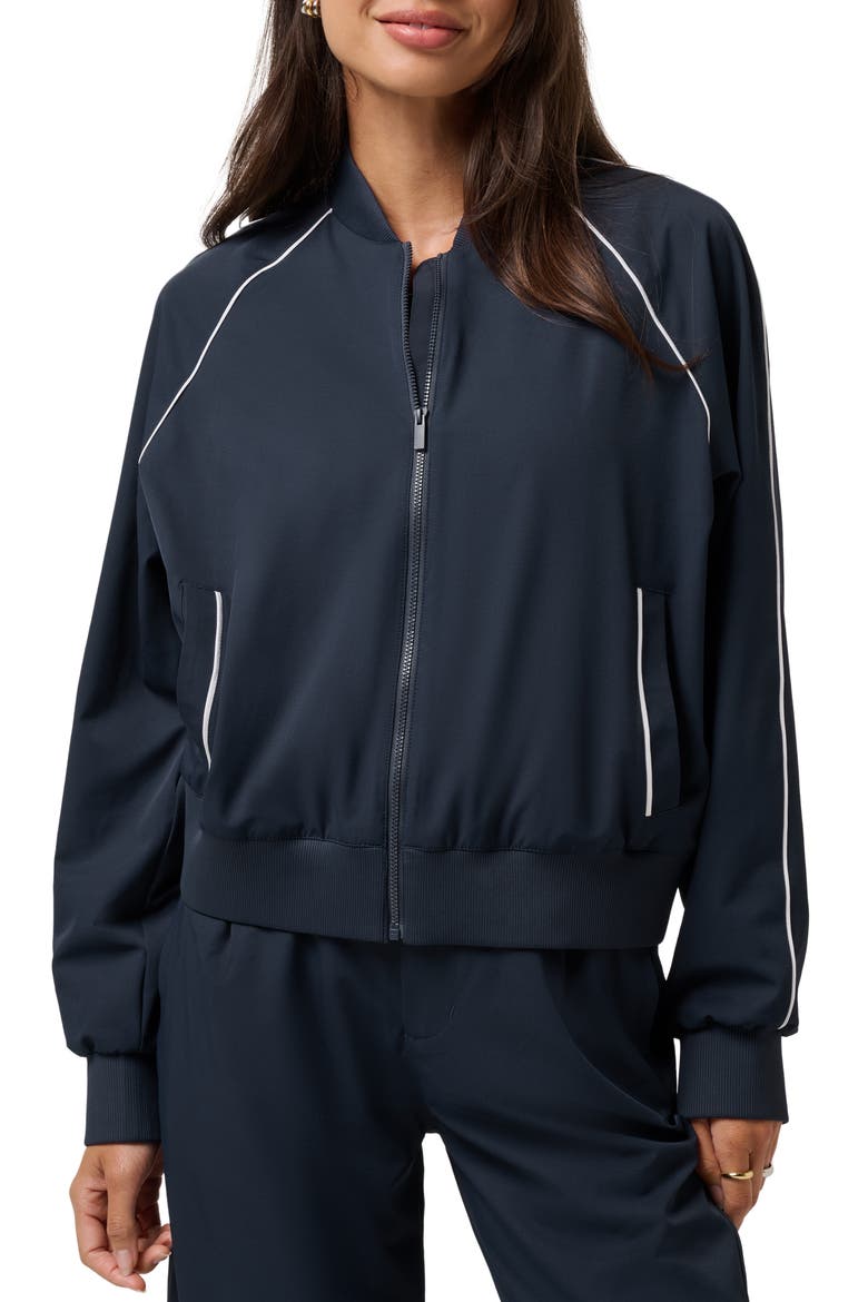 Opening Shot Bomber Jacket, Main, color, NAVY BLAZER