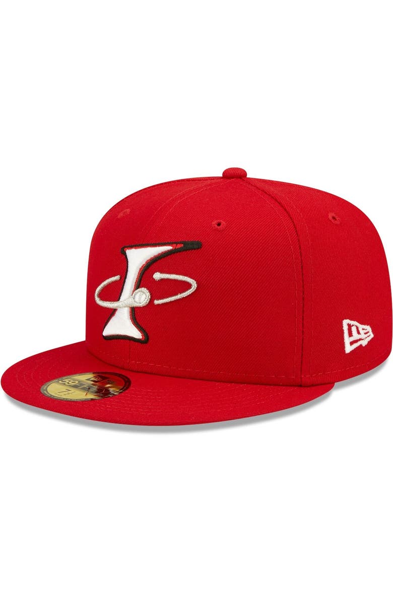 New Era Men's New Era Red Albuquerque Isotopes Alternate Logo Authentic Collection 59FIFTY Fitted Hat, Main, color, Red
