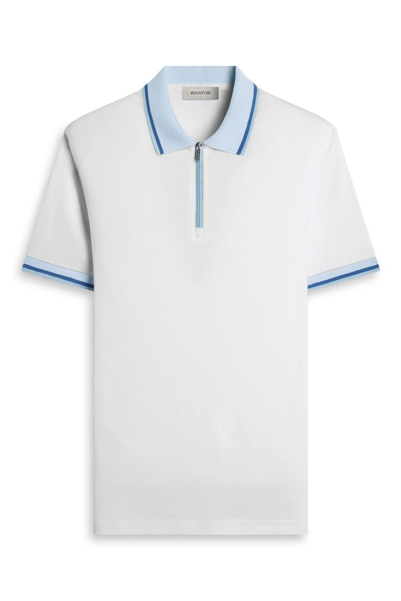 Quarter Zip Polo, Alternate, color, WHITE