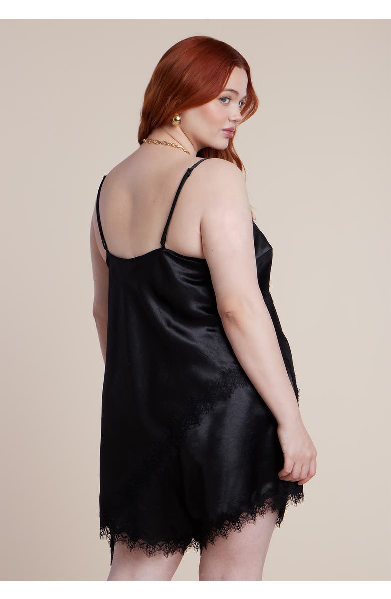 ELOQUII Lace Insert Cami Top, Alternate, color, Black Onyx