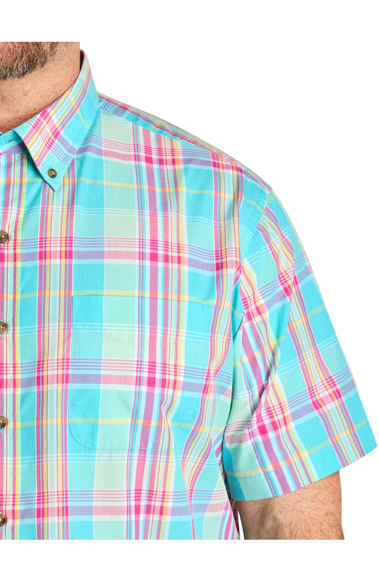 Harbor Bay by DXL Big & Tall Easy-Care Large Plaid Sport Shirt V4, Alternate, color, Blue