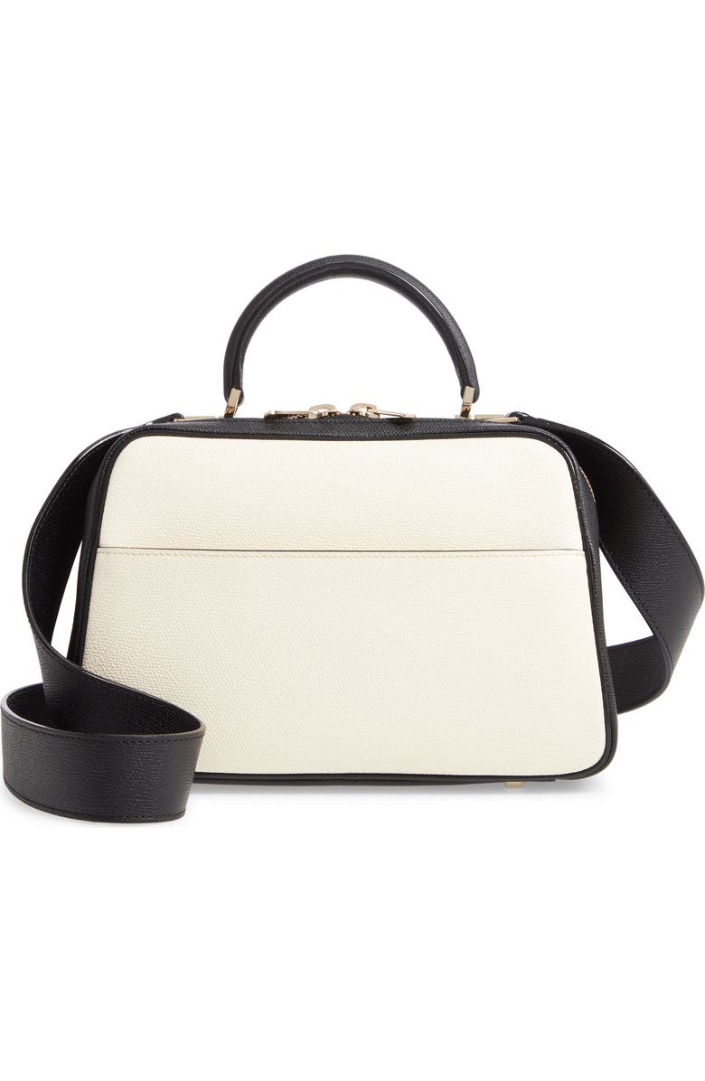 Valextra Medium Serie S Leather Top Handle Bag, Main, color,