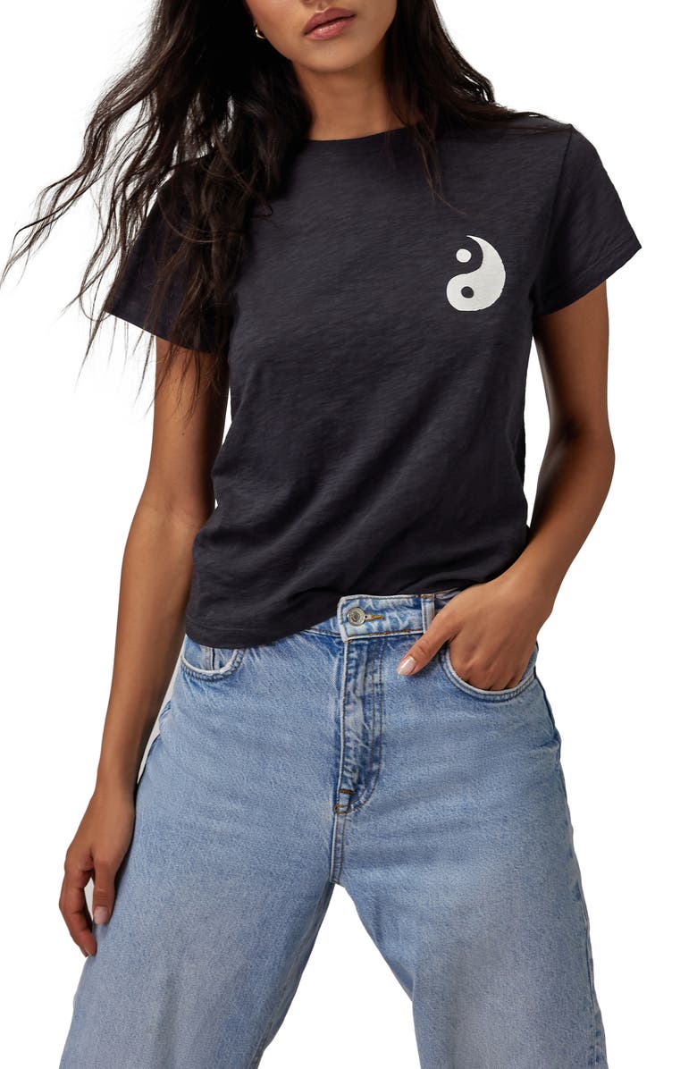 Spiritual Gangster Yin & Yang Nola Cotton Graphic T-Shirt, Main, color,