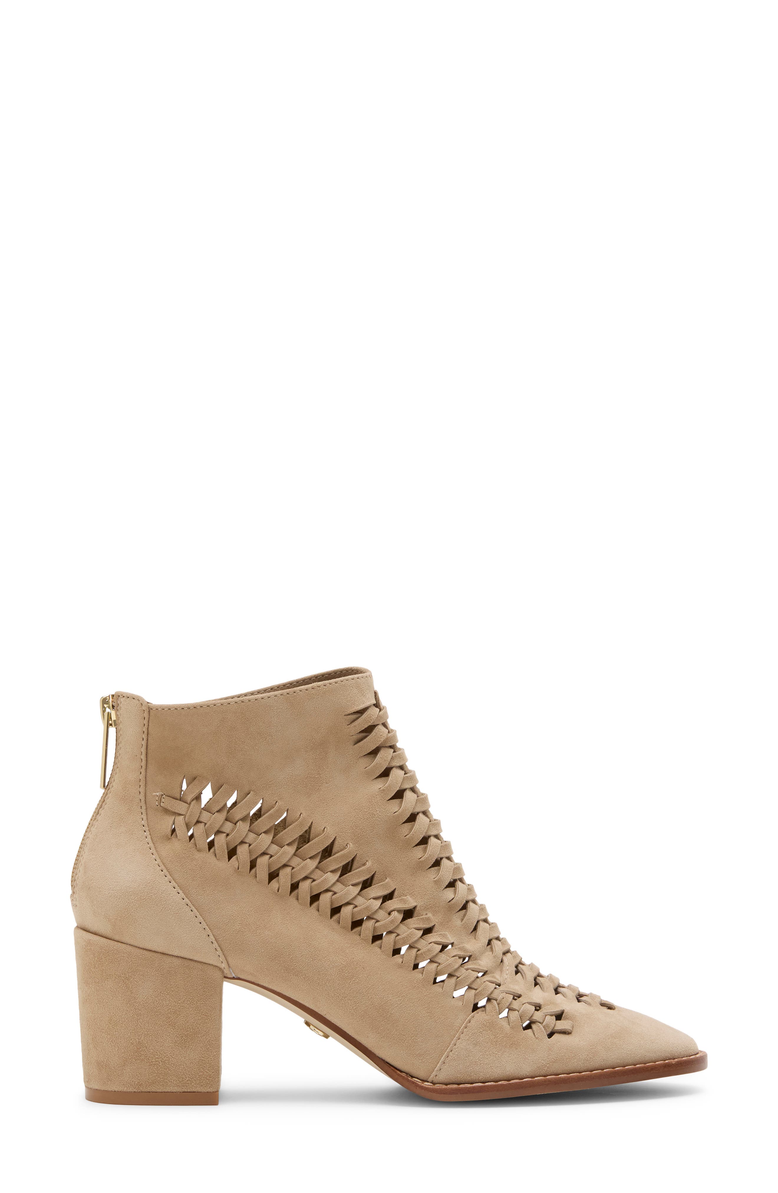Nora Block Heel Ankle Bootie, Alternate, color, BEIGE