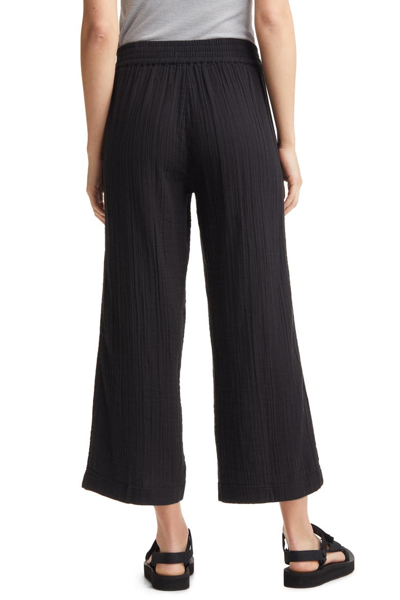 Premium Surf Cotton Beach Pants, Alternate, color, BLACK