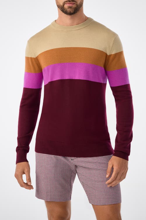 Mr Turk Romero Slim Fit Color Block Crewneck Sweater