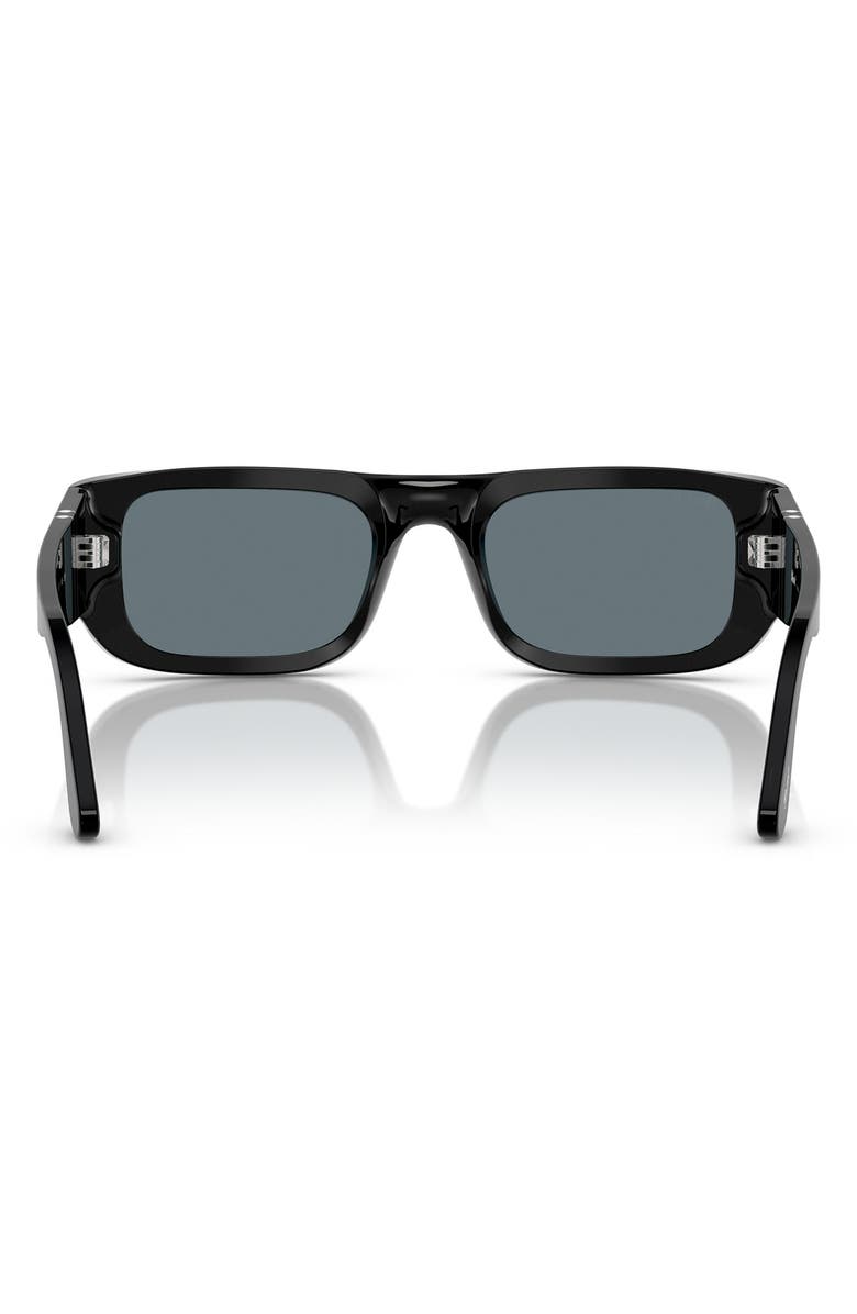 Persol 55mm Polarized Pillow Sunglasses, Alternate, color, Black