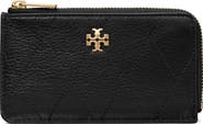 Tory Burch Charlie Quilted Leather Zip Card Case