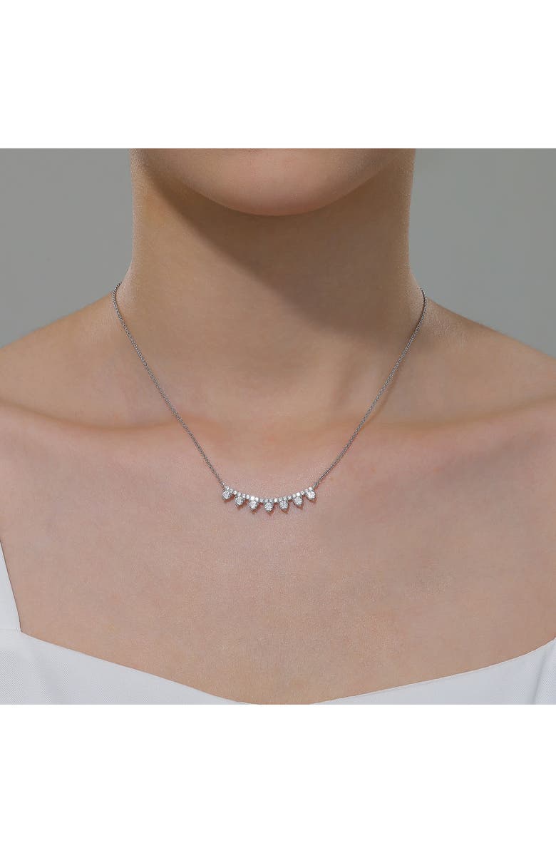 Lafonn Simulated Diamond Curved Bar Pendant Necklace, Alternate, color, 