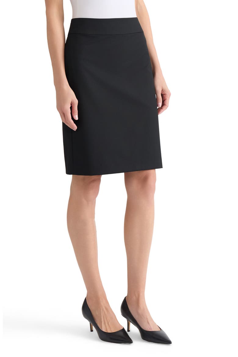Bi-Stretch Pencil Skirt, Alternate, color, BLACK