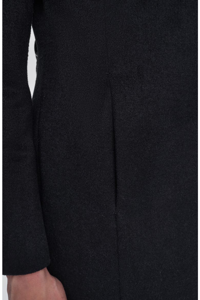 Oversize Collar Wool Blend Coat, Alternate, color, BLACK