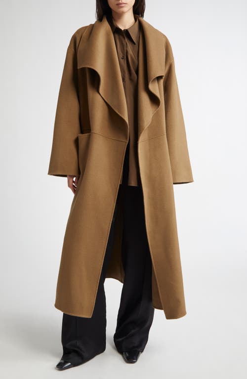 Totême Toteme Signature Double Face Wool & Cashmere Coat In Brown