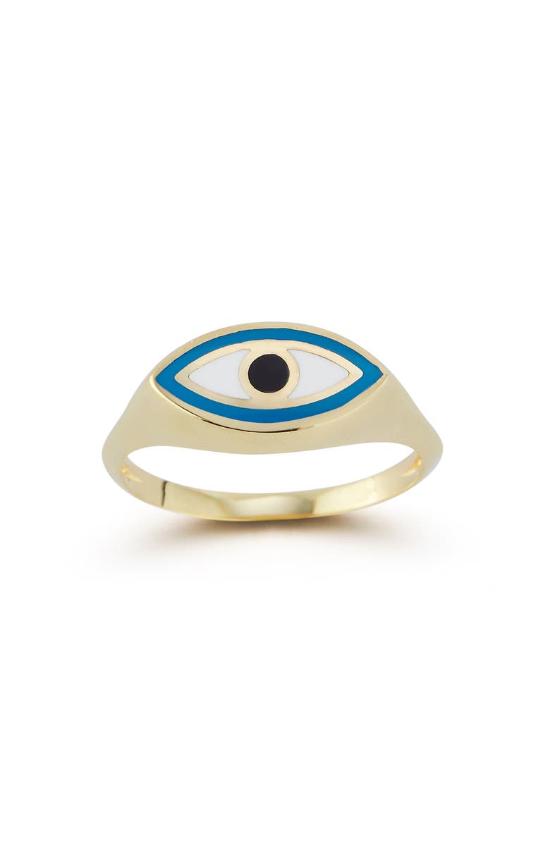 Ember Fine Jewelry Evil Eye Ring, Main, color, Gold