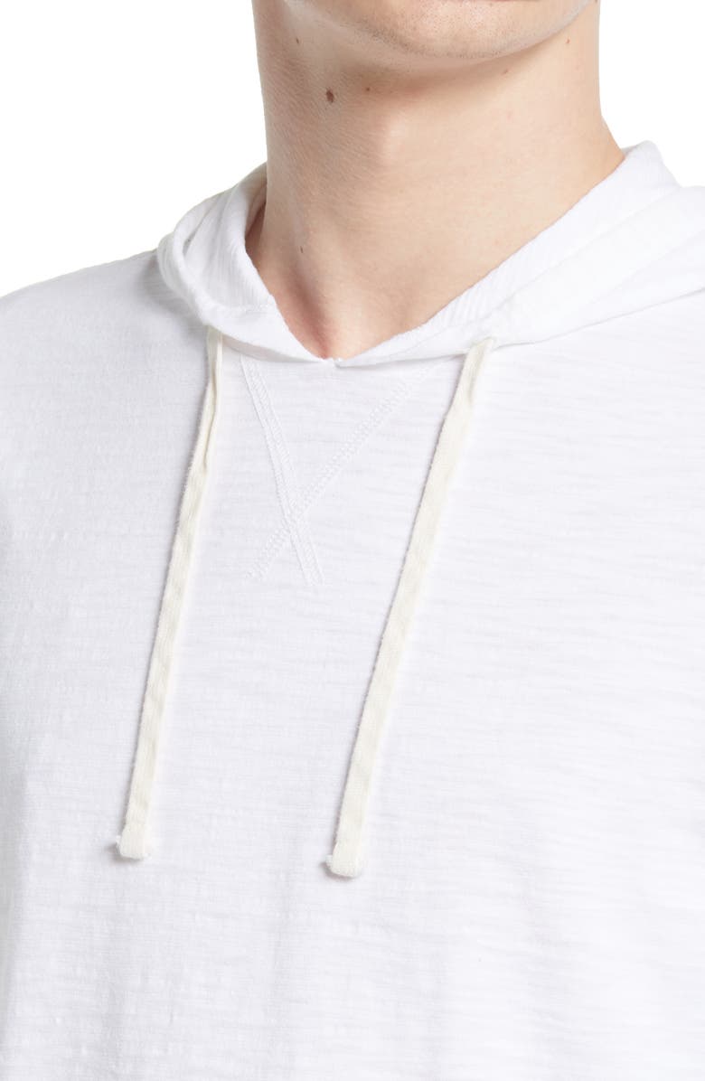Vince Regular Fit Slub Hoodie, Alternate, color, Optic White