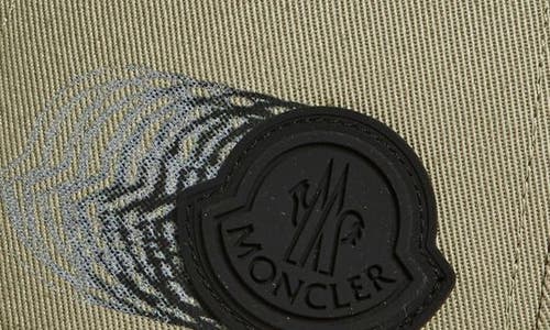 Moncler Logo Cotton Baseball Cap In Green