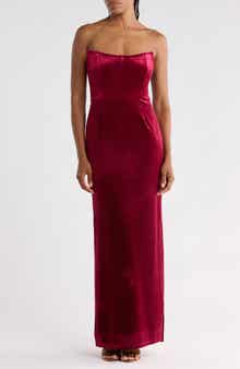 Wynter Corset Velvet Maxi Dress