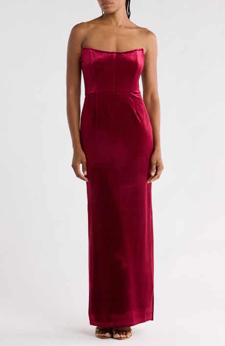 Wynter Corset Velvet Maxi Dress