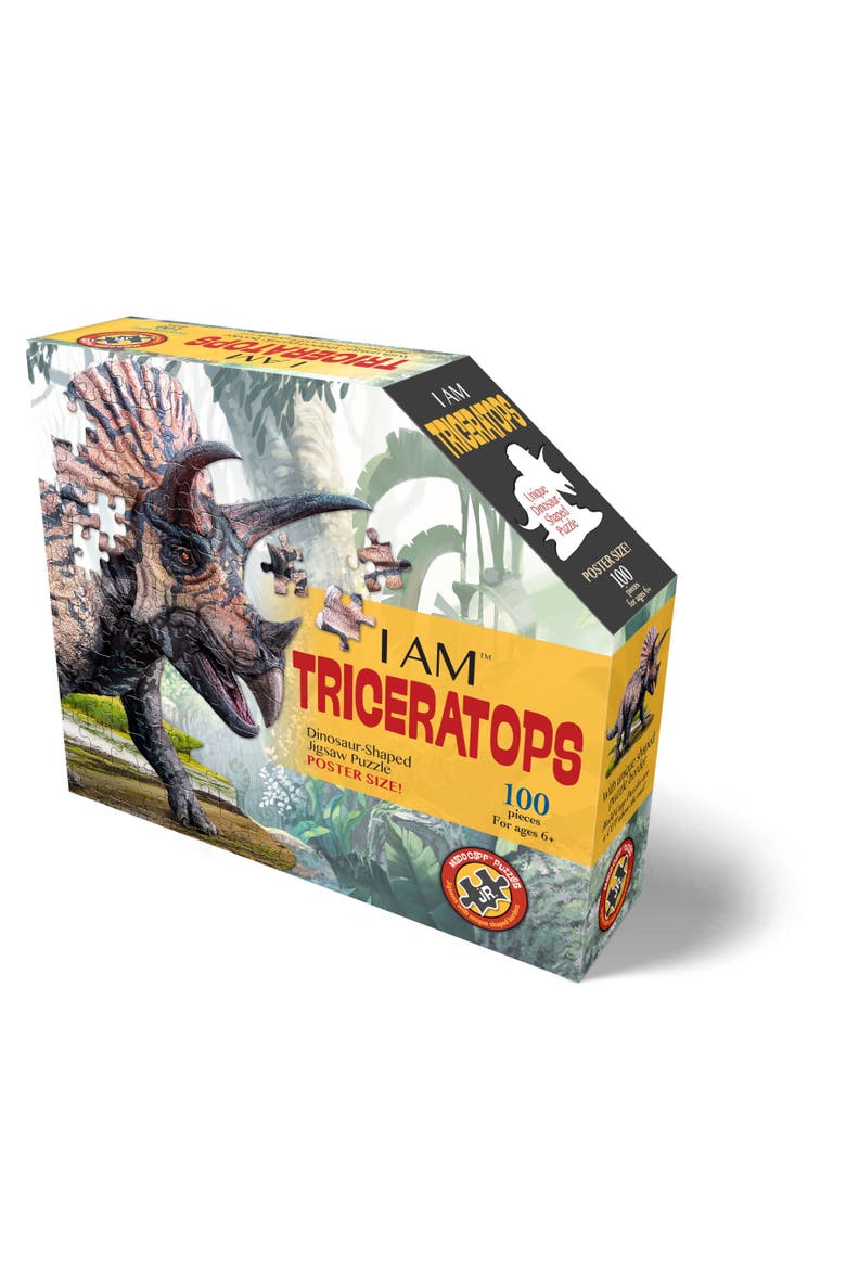 Puzzles TRICERATOPS 100 Piece Jigsaw Puzzle, Main, color, Multicolored