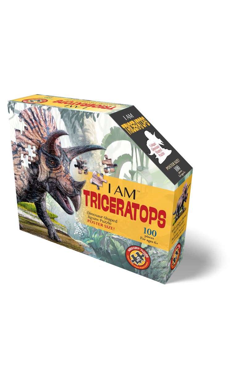 Madd Capp Puzzles TRICERATOPS 100 Piece Jigsaw Puzzle, Main, color, Multicolored