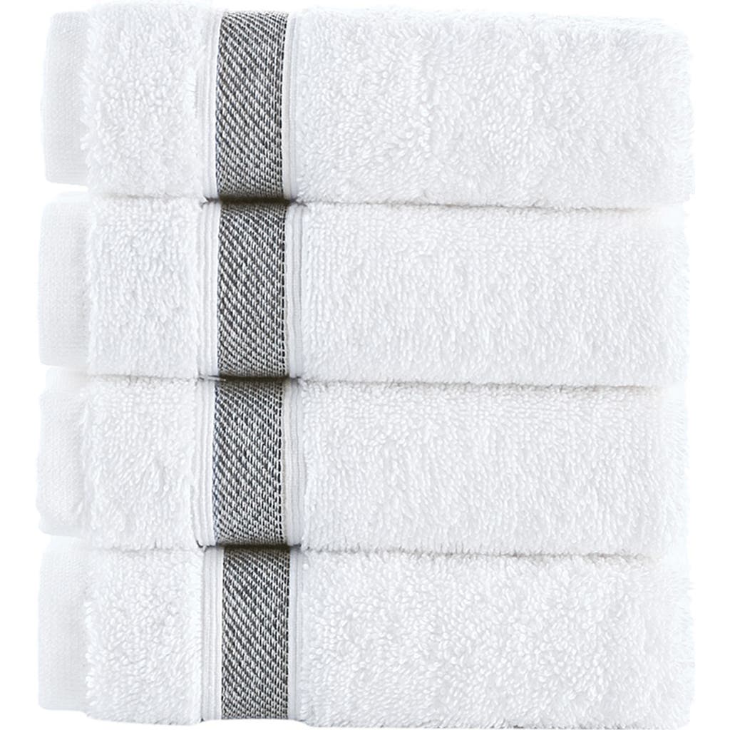 Brooks Brothers Ottoman Rolls 4-pack Turkish Cotton Bath Towels In Gray